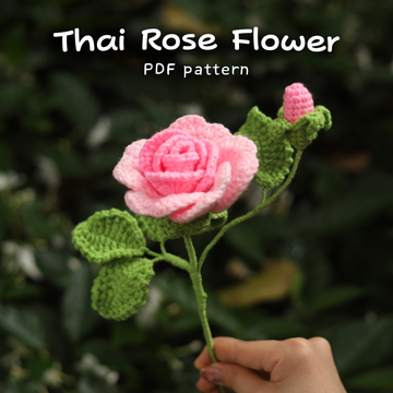 Thai Rose Flower Crochet Pattern
