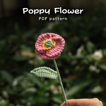 Poppy Flower Crochet Pattern