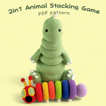 2-in-1 Animal Stacking Toy Crochet Pattern