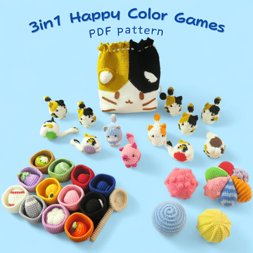 3-in-1 Happy Color Games Crochet Pattern