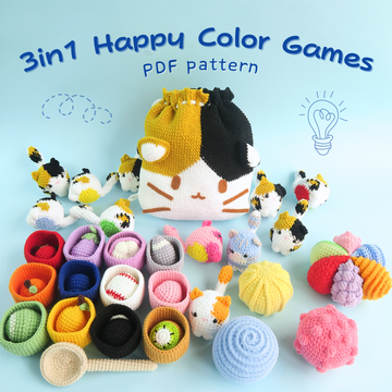 3-in-1 Happy Color Games Crochet Pattern