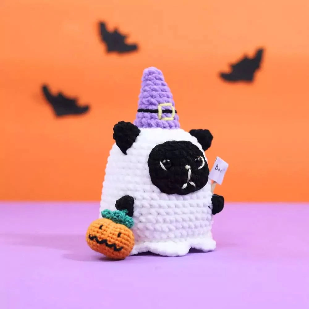 Halloween Ghost Cat Crochet Pattern - Hooktasy
