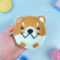 Shiba Coaster crochet pattern PDF, shiba inu crochet coaster, dog coaster pattern, amigurumi coaster pattern, beginner crochet coaster pattern, handmade crochet home decor gift
