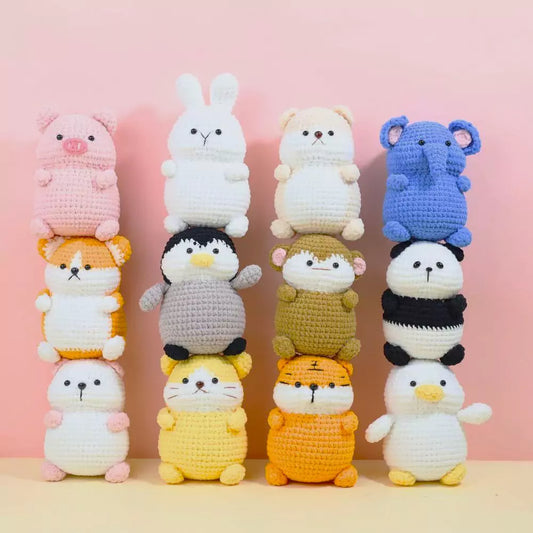 12-in-1 Chubby Animals Crochet Pattern