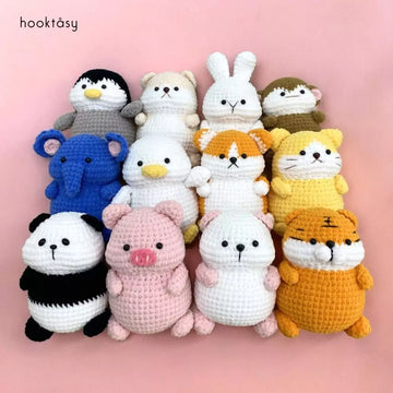 12-in-1 Chubby Animals Crochet Pattern
