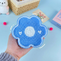 Flower Coaster crochet pattern PDF, crochet flower coaster, floral coaster pattern, beginner crochet coaster pattern, handmade crochet home decor gift, crochet coaster set