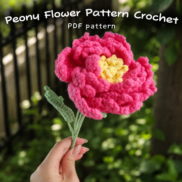 Peony Flower Crochet Pattern