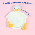 Duck Coaster crochet pattern PDF, duck crochet coaster, animal coaster pattern, amigurumi coaster pattern, beginner crochet coaster pattern, handmade crochet home decor gift