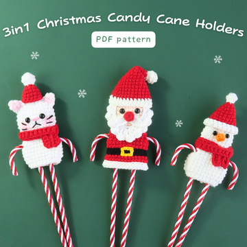 3in1 Candycane Holders Crochet Pattern