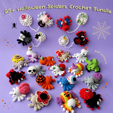 25+ Halloween Spiders Crochet Pattern Bundle