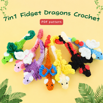 7in1 Fidget Dragons Crochet Bundle Pattern