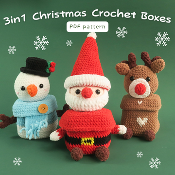 3in1 Christmas Box Crochet Pattern