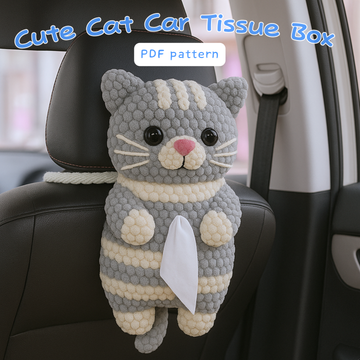 Cat Car Tissue Bag Crochet Pattern