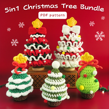 5in1 Christmas Tree Bundle Crochet Pattern