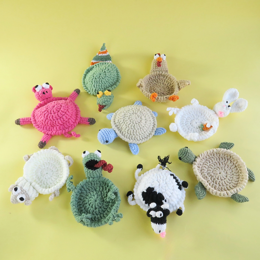 8in1 Farm Animal Popping Coasters Crochet Pattern – Hooktasy