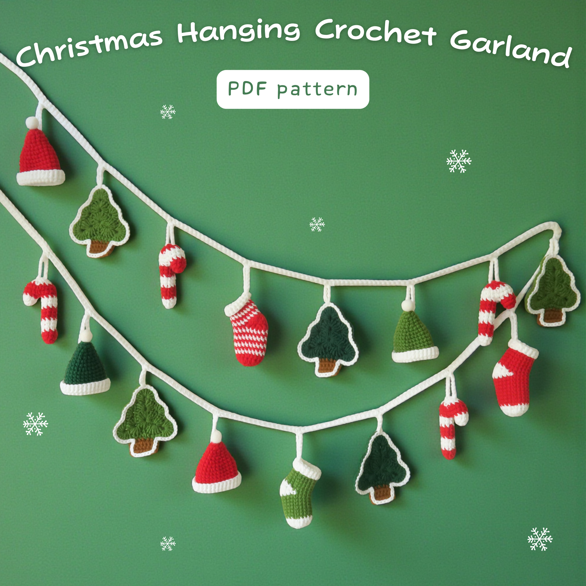 Christmas Hanging Garland Crochet Pattern