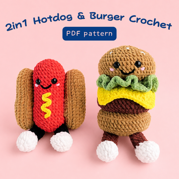 2in1 USA Hotdog & Burger Crochet Pattern