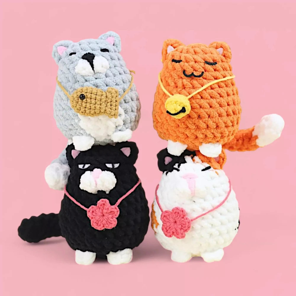 4-in-1 Chubby Cats Crochet Pattern