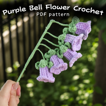 Purple Bell Flower Crochet Pattern