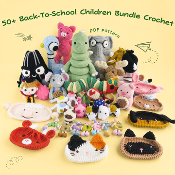 50+ Back-to-School Children Crochet Bundle Pattern