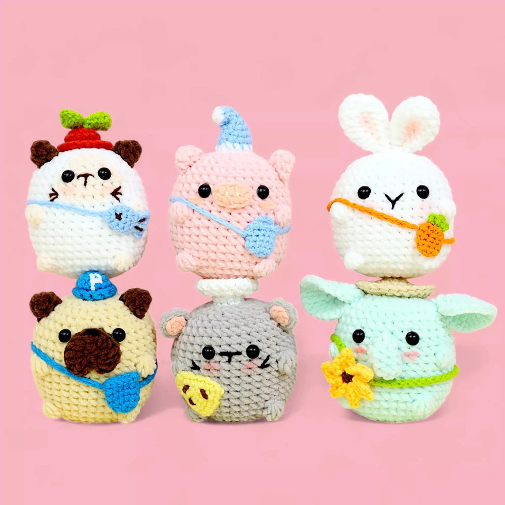 6-in-1 Mochi Animals Hanging Crochet Pattern