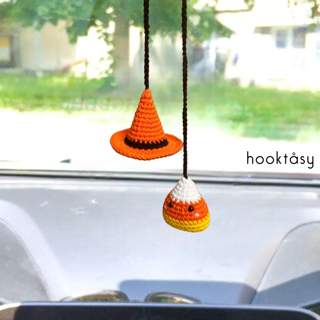 Cute Candy Corn and Magic Witch Hat - Hooktasy