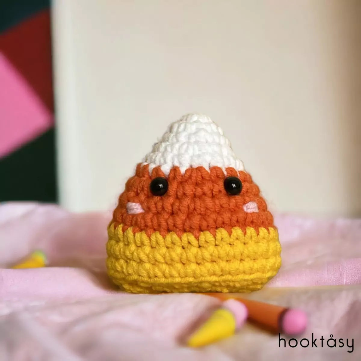 Cute Candy Corn and Magic Witch Hat - Hooktasy