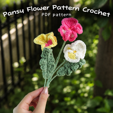 Pansy Flower Crochet Pattern