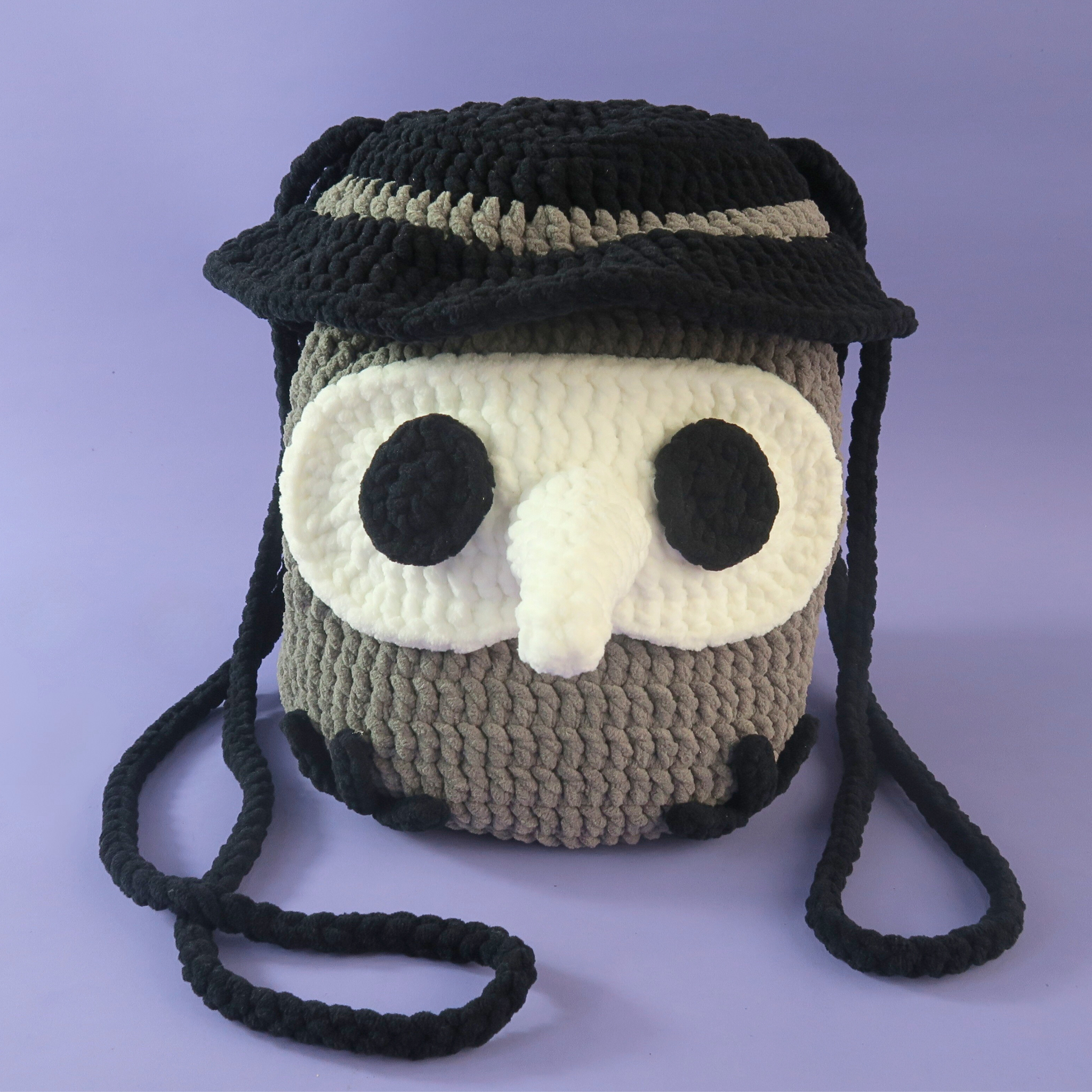 Plague Doctor Candy Bag Crochet Pattern