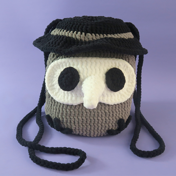 Plague Doctor Candy Bag Crochet Pattern