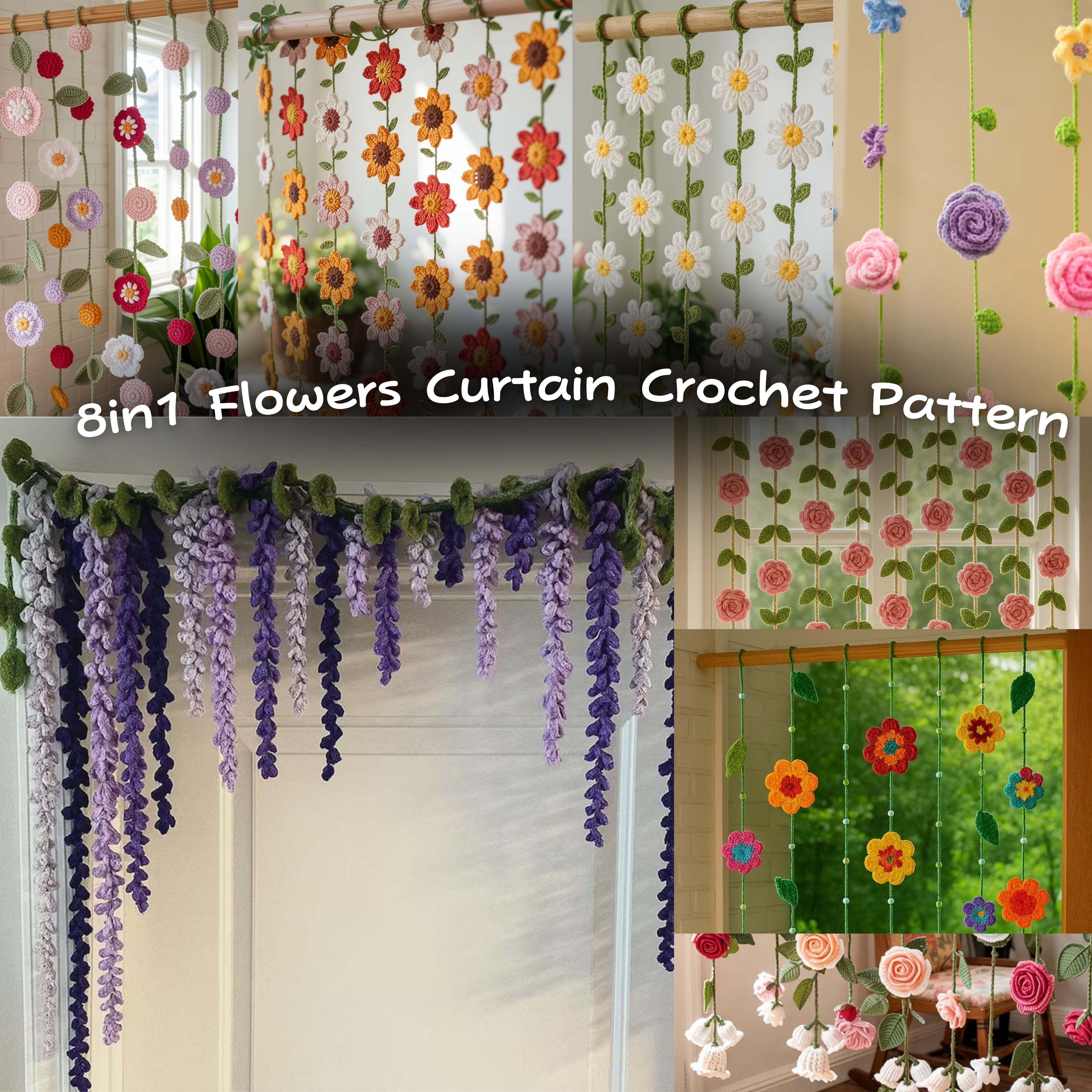 9-in-1 The Curtain Flower Crochet Pattern – Hooktasy