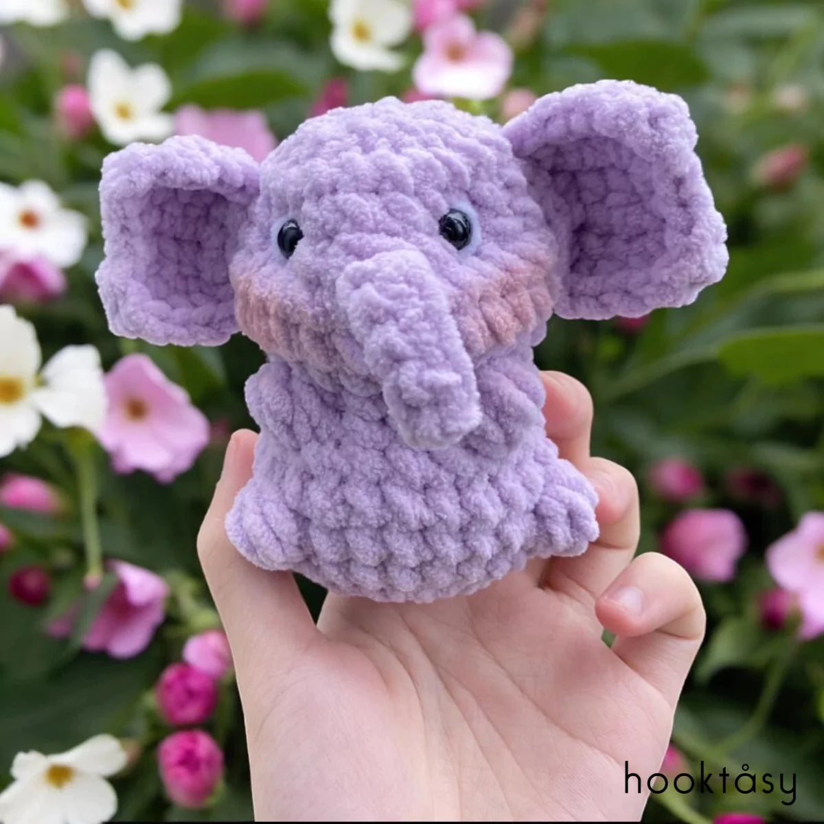 Chubby Purple Elephant - Hooktasy