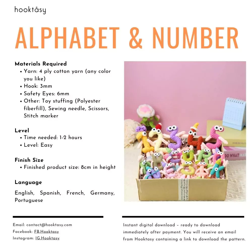 Alphabet & Number Amigurumi Crochet Patterns