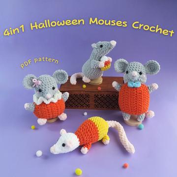 4in1 Halloween Mouse Crochet Pattern