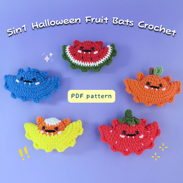5-in-1 No Sew Fruit Bat Crochet Pattern