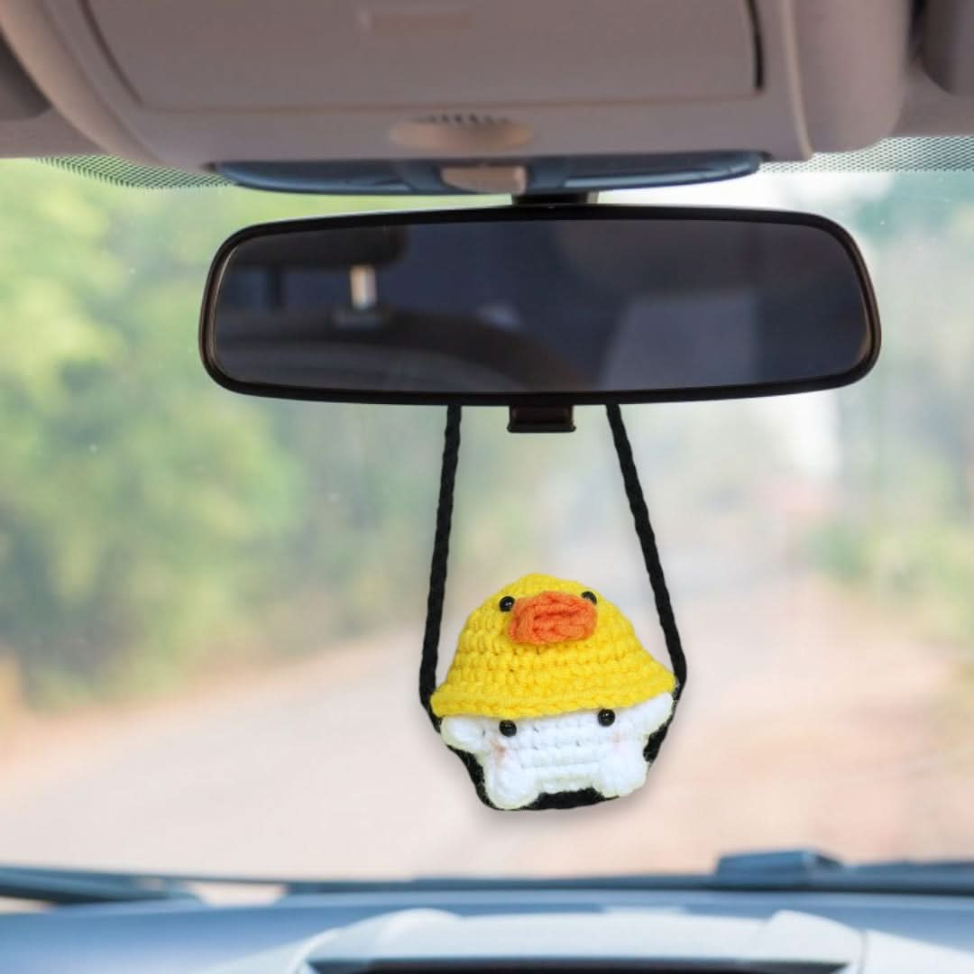 Frog & Duck Mushroom Car Hanging Pattern - Hooktasy