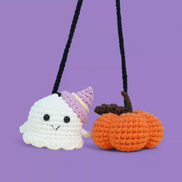 Halloween Ghost & Pumpkin Hanging Crochet Pattern