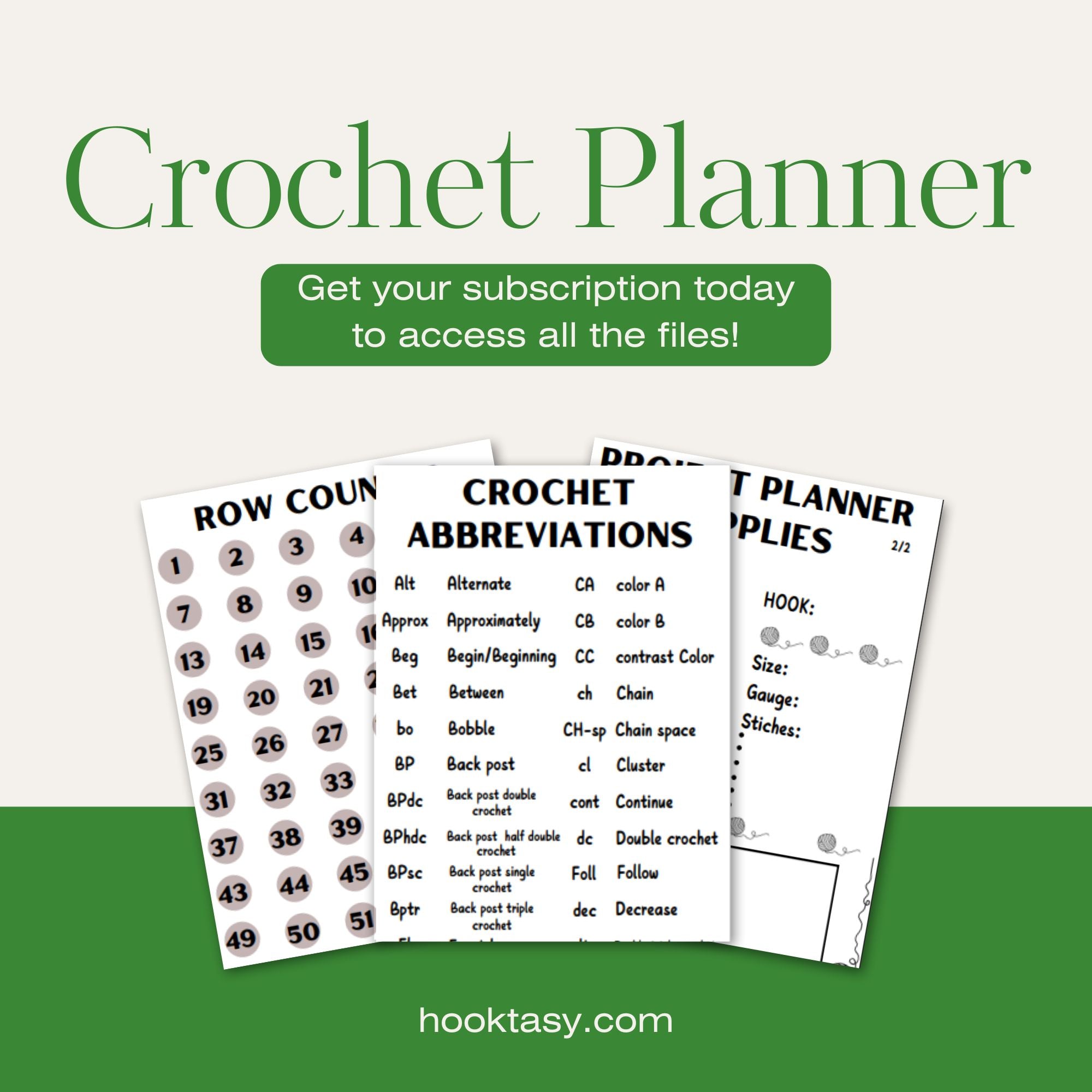 Crochet Planner