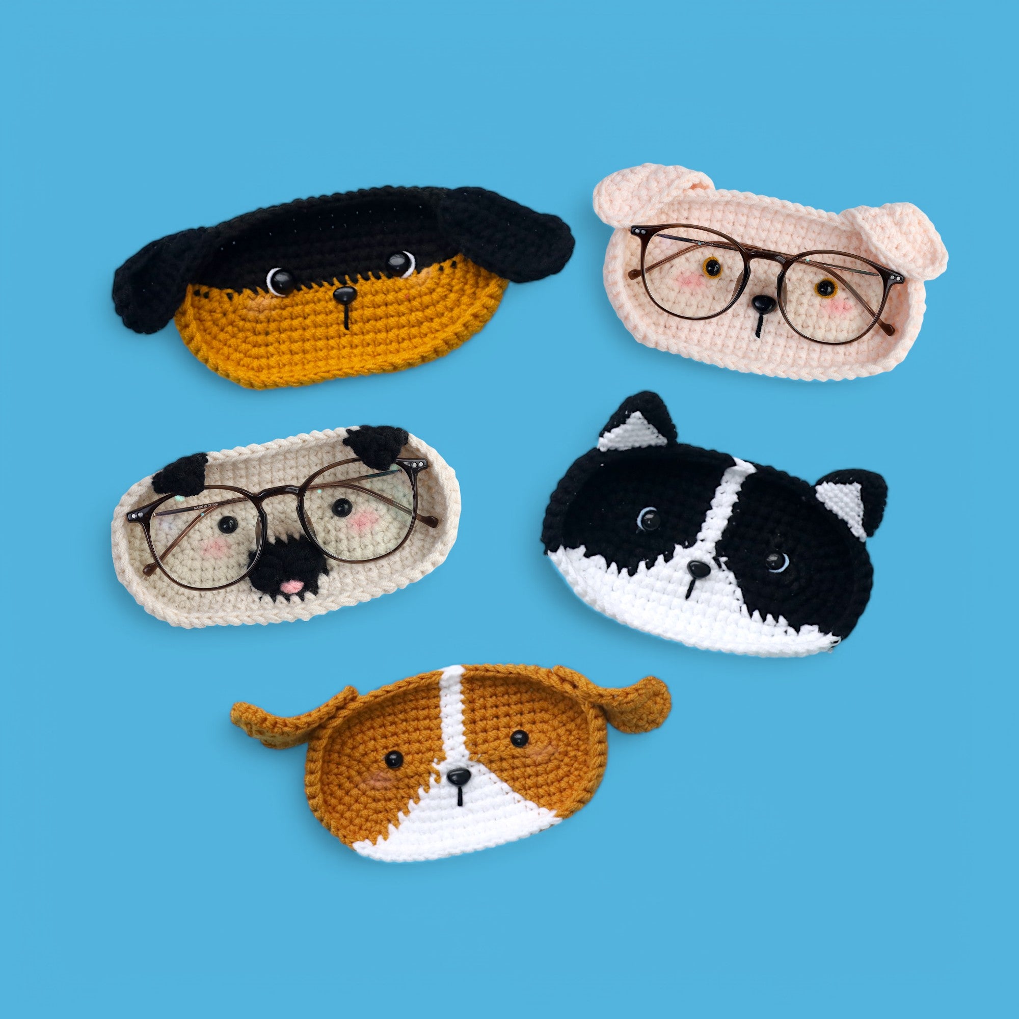 5-in-1 Dog Eyeglasses Holder Crochet Pattern