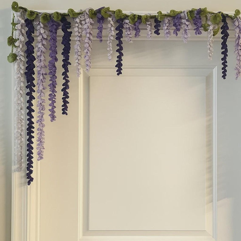 Lavender Garland Crochet Pattern Wall Hanging