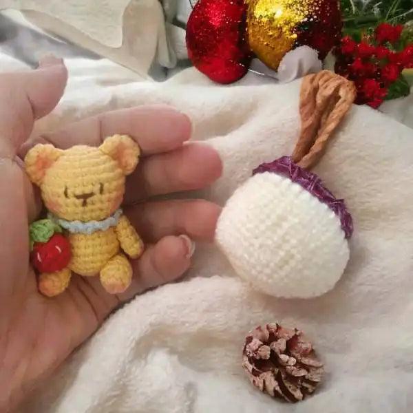 Mini Bear Christmas Keychain - Hooktasy