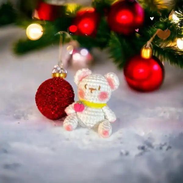 Mini Bear Christmas Keychain - Hooktasy