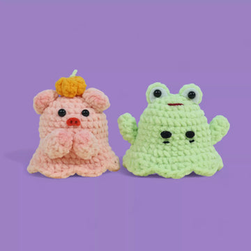 Pig & Frog Ghosties Crochet Pattern