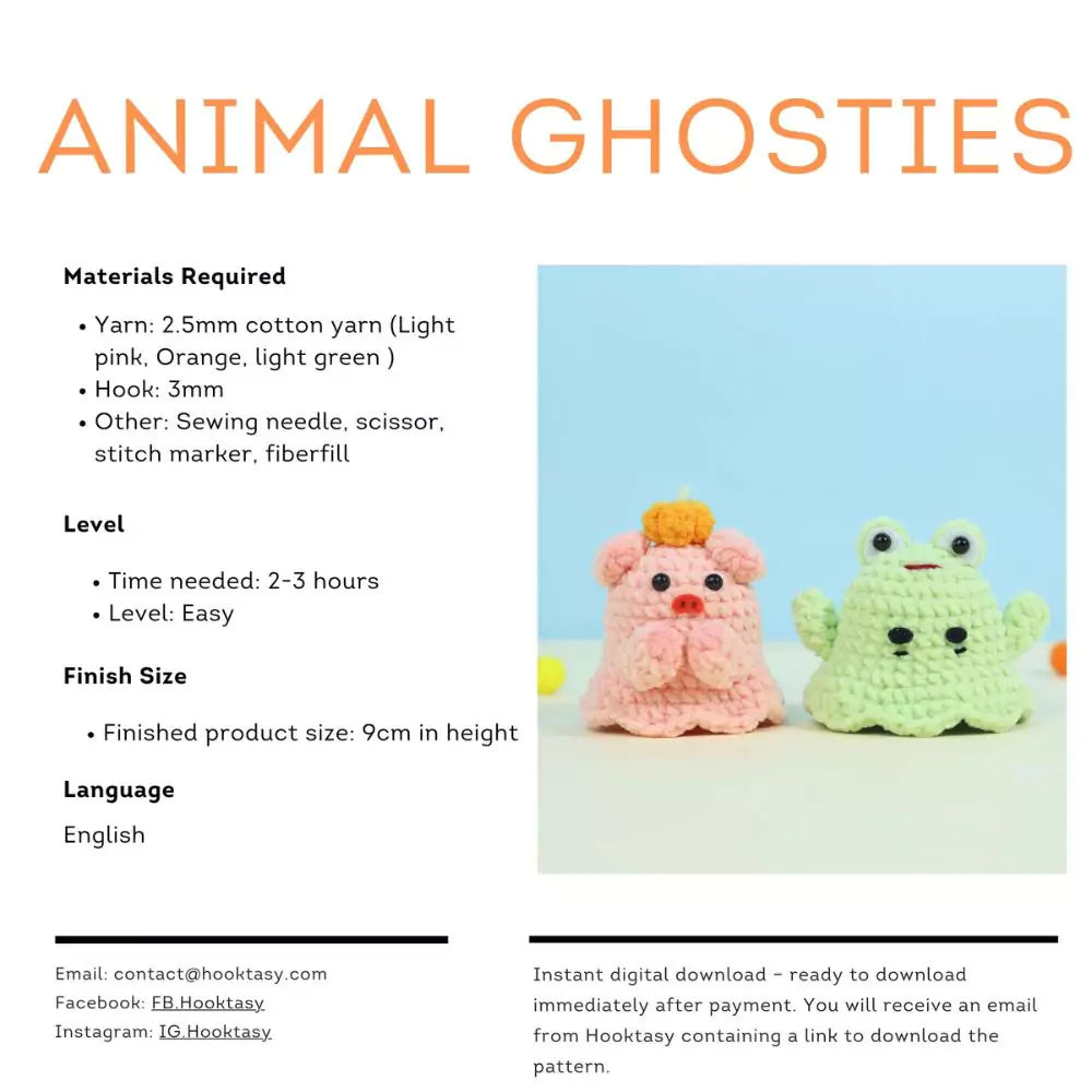 Animal Ghosties Crochet Pattern