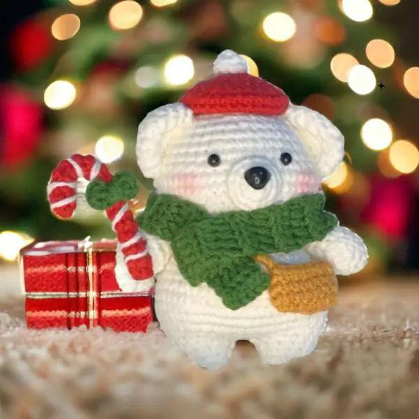 Bear christmas wearing craft and hat