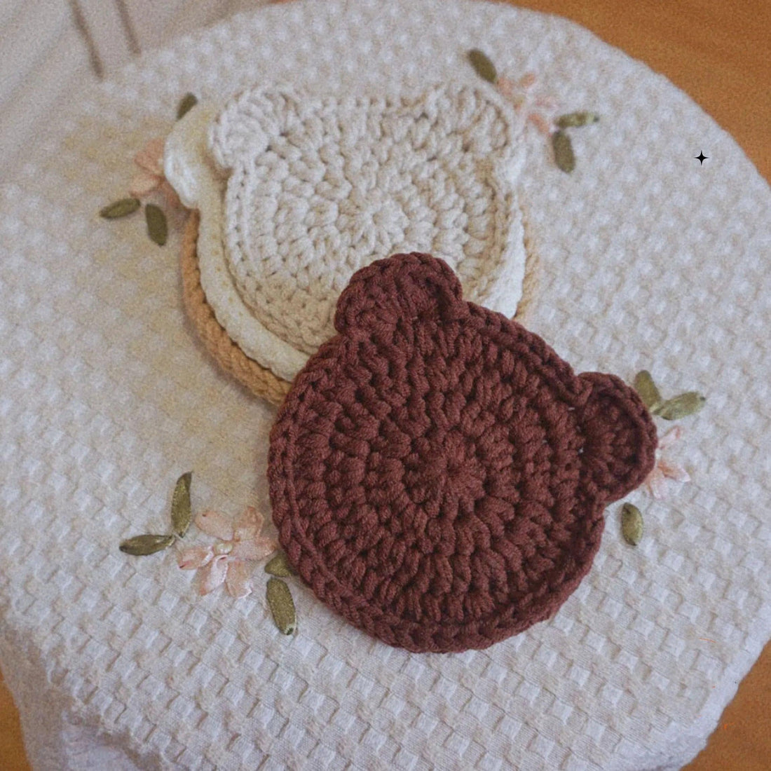  Bear Cup Coaster Crochet