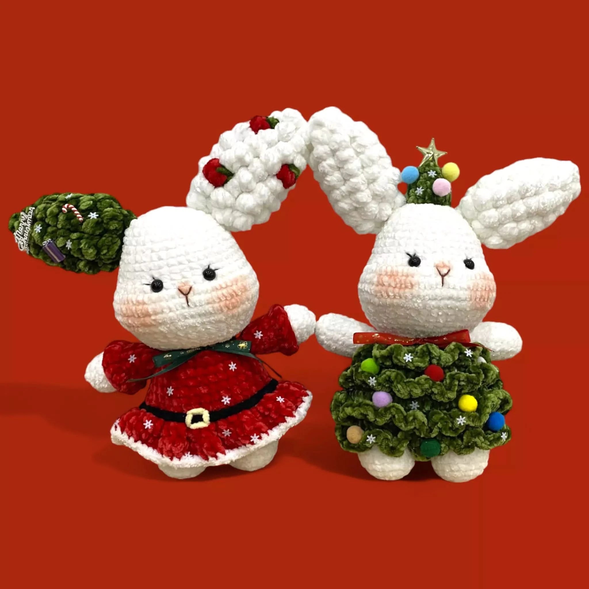 Christmas Tree Bunny & Santa Bunny Crochet Patterns