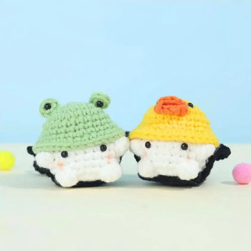 Frog & Duck Mushroom Car Hanging Pattern - Hooktasy