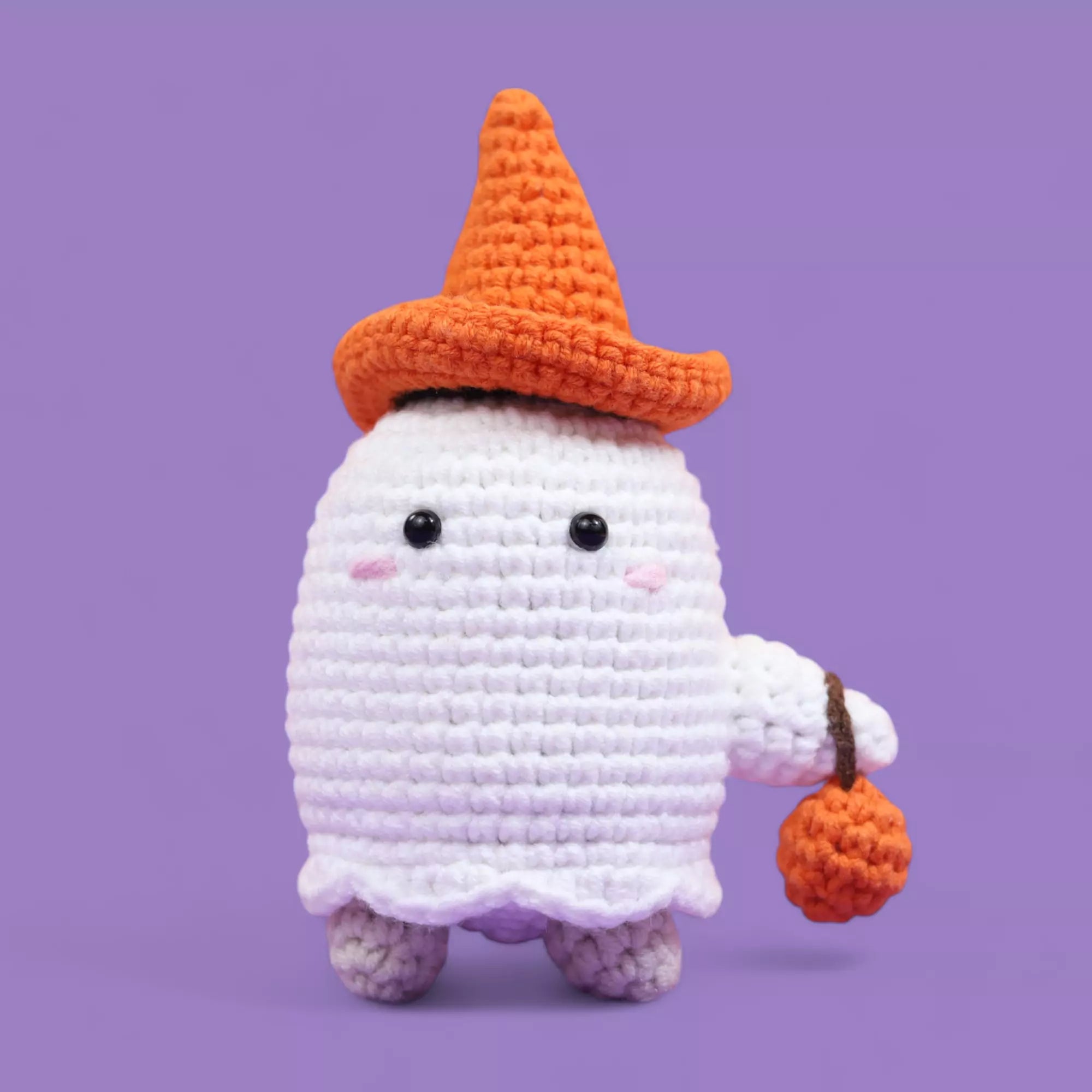 Ghost With Pumpkin Halloween Crochet Pattern