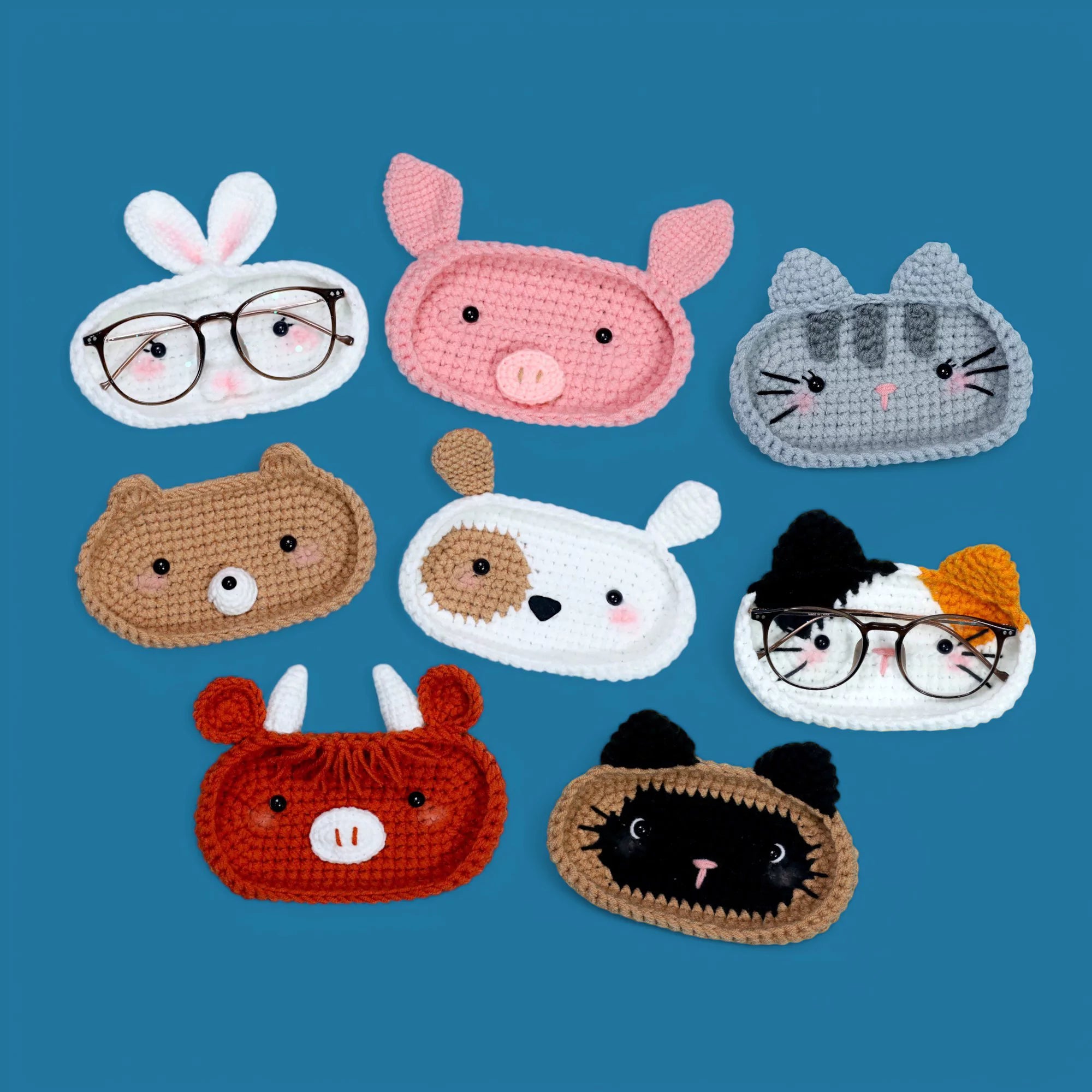 Farm & Pet Friends Eyeglasses Holder Crochet